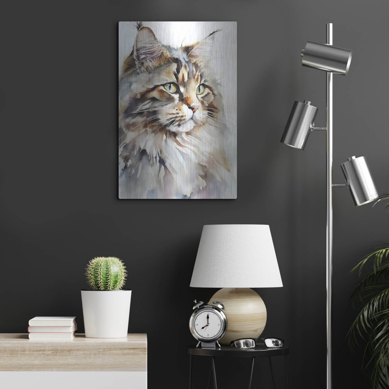 «Maine Coon Cat» par Petals Prints Design «Maine Coon Cat» par Petals Prints Design, H 24 po x l 16 po
