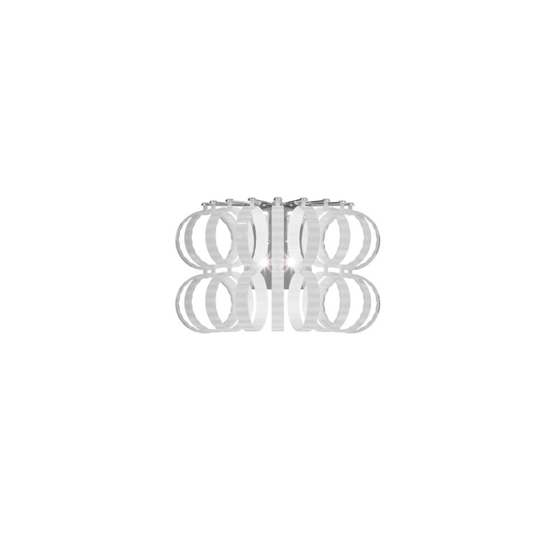 Ecos Wall Lamp 35 White Striped Matt Bronze 2 G9 Ul, Glossy Bronze