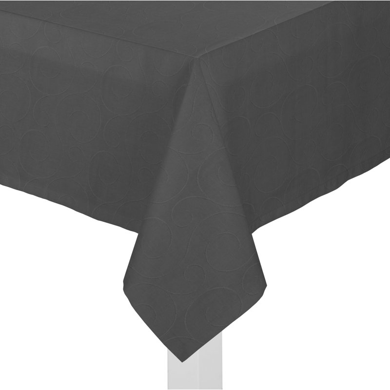 Marreco Rectangle Floral Tablecloth, 130cm W x 160cm L, Black