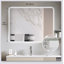 Miroir de salle de bain avec lumières à DEL avant et rétro-éclairé, anti-buée