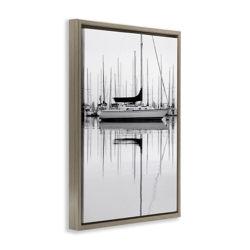 Toile flottante encadrée par Nicholas Bell, H 25 po x l 17 po, Cadre flottant orme Montalcino