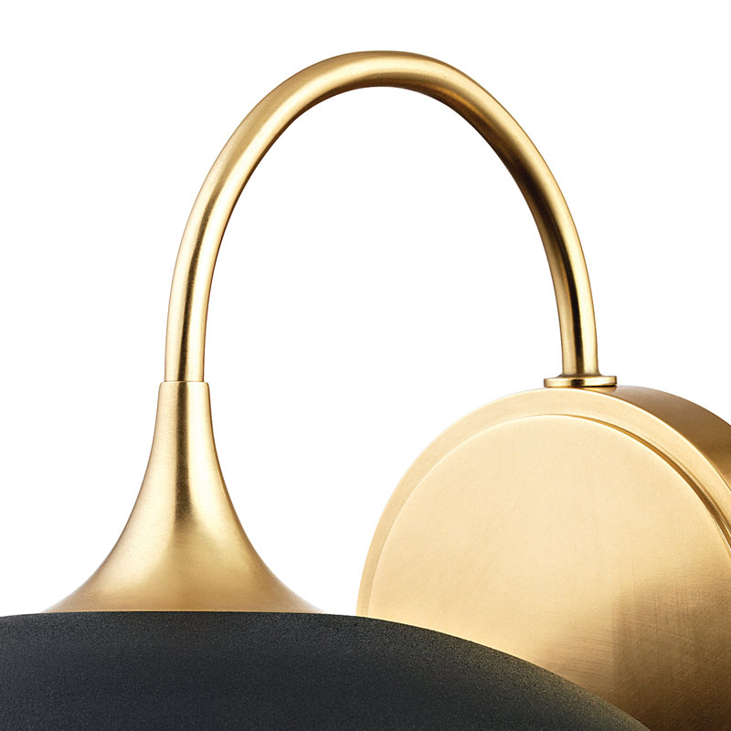 Barron 1 - Light Armed Sconce, Aged Brass