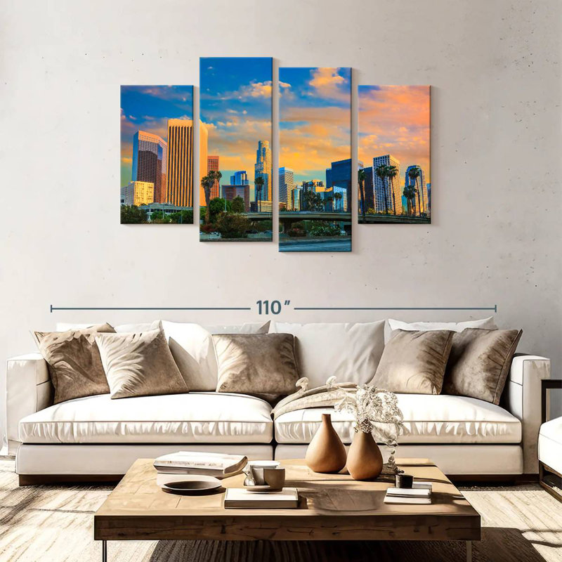 Horizon dramatique de Sirci à Los Angeles, H 48 po x l 75 po