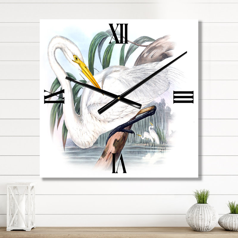 Horloge murale vintage, oiseaux australiens IV, Petit