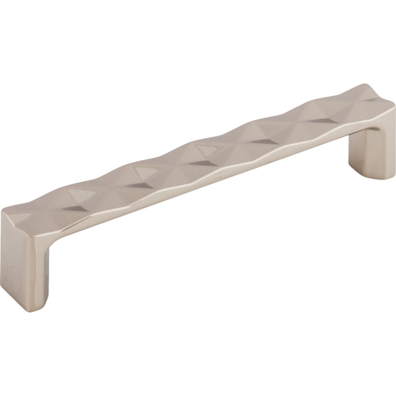Quilted Bar pull, Polished Nickel, 5 1/16" Center to Center