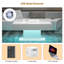 High Gloss Coffee Table with 16 Colors LED Lights, 110 x 50 x 55 cm-1768040120
