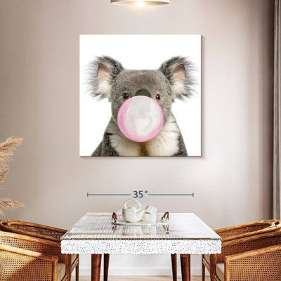 Impression sur toile Bubble Gum Koala Bear