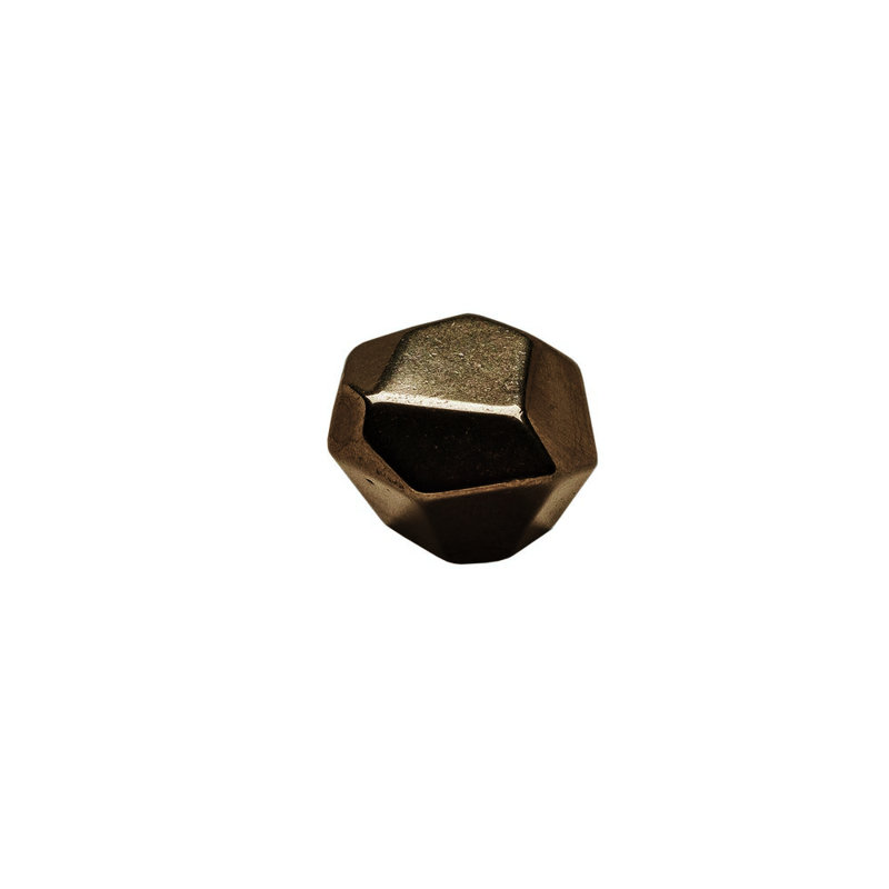 Ore Bronze Geometric Knob, Silicon Bronze Rust