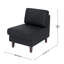 Commercial Modular Armless Middle Chair With Solid Wood Legs-1804068657
