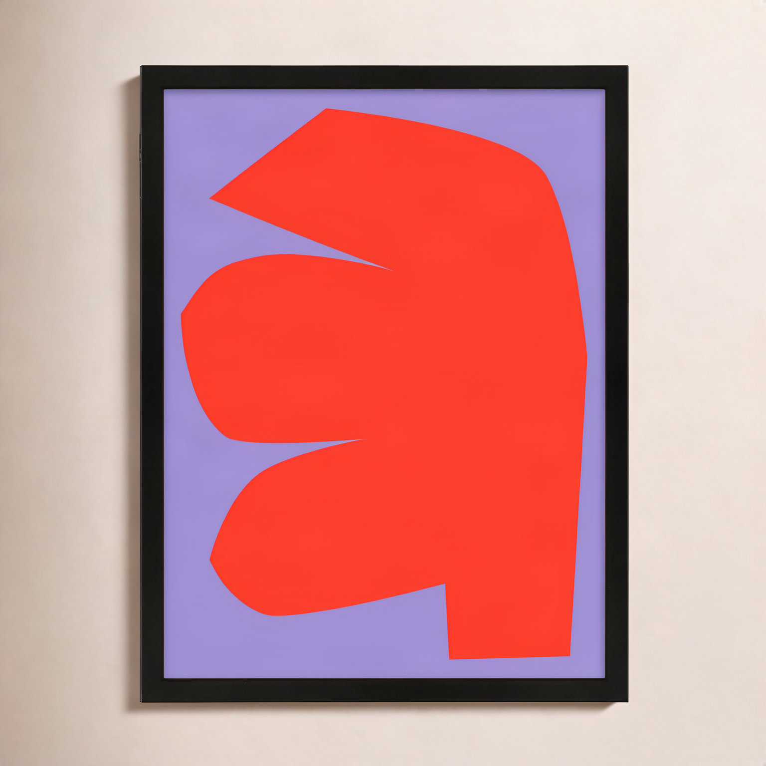 Akita "Module Minimalism 1" Print, 38" H x 30" W, Black Framed