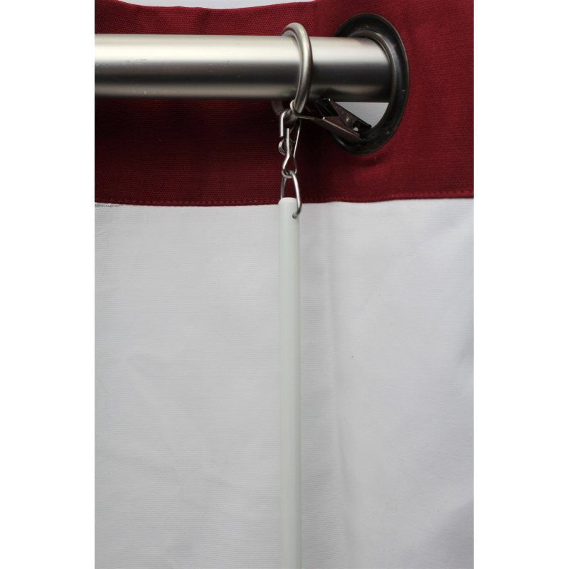Accessoire de quincaillerie pour rideau en fibre de verre 0,25 po Camas, H 60 po x l 0,25 po x P 0,25 po, Blanc / Étain
