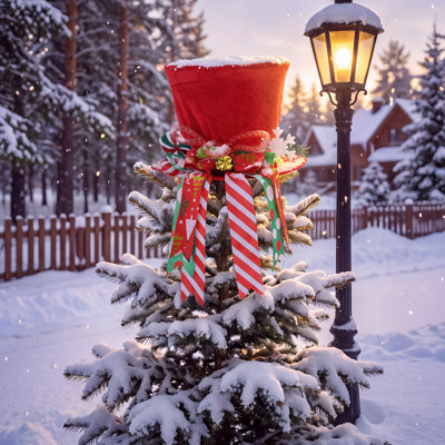 Santa Hat Christmas Tree Topper