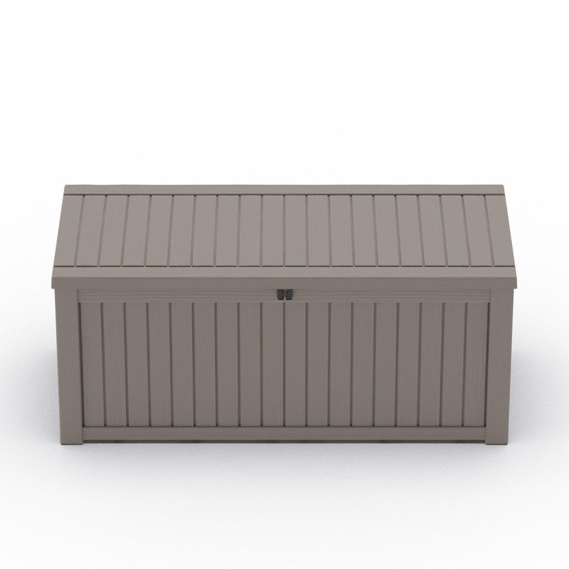 680L Durable and Weather-Resistant Lockable Deck Box, Brown