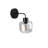 Stylish Wall Lamp, Grey & Black Metal Body, 9.8 x 5.1 inches | Glass Cap, Height: 9.8 inches | E27 Socket, Max 40W (Bulb Not Included) | IP20 Rated, Modern Design for Living Room & Bedroom Lighting-2126515225-2126515228