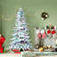 Arbre de Noël artificiel enneigé 10 pi avec 2 lumières DEL multicolores et base Fraser Hill Farm-1954205011-1954205014