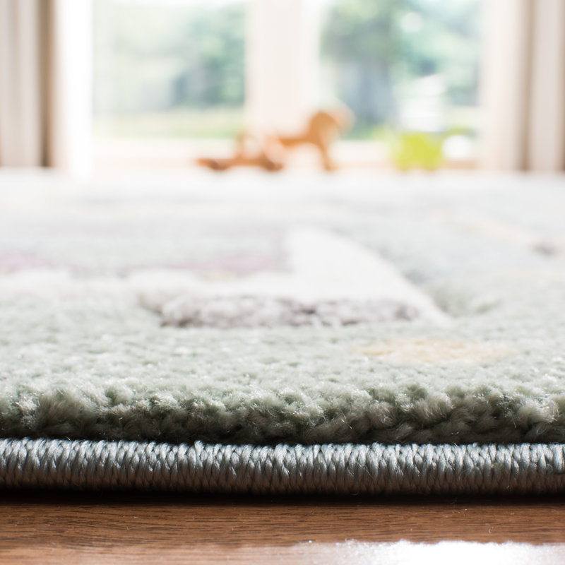 Tapis bleu Burgan, Rectangle 6 pi 7 po x 9 pi