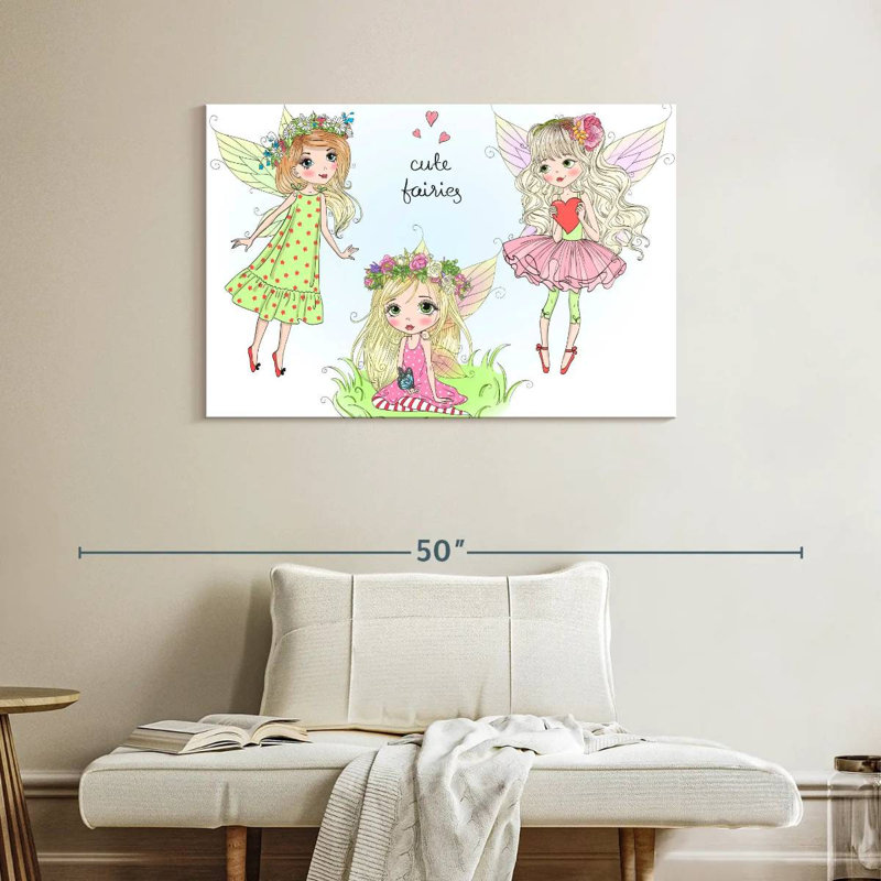 Cute Fairies, 26" H x 39" W