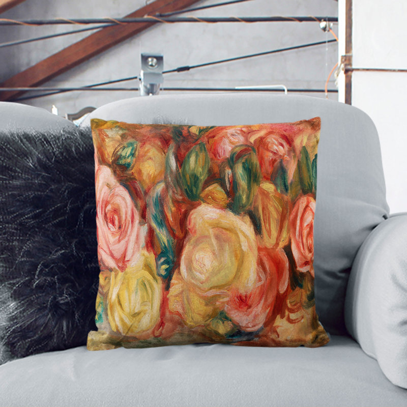 Square Cushion, 40cm H x 40cm W x 15cm D, Stone