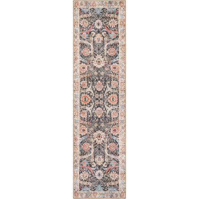 Tapis de couloir noir Huguenot