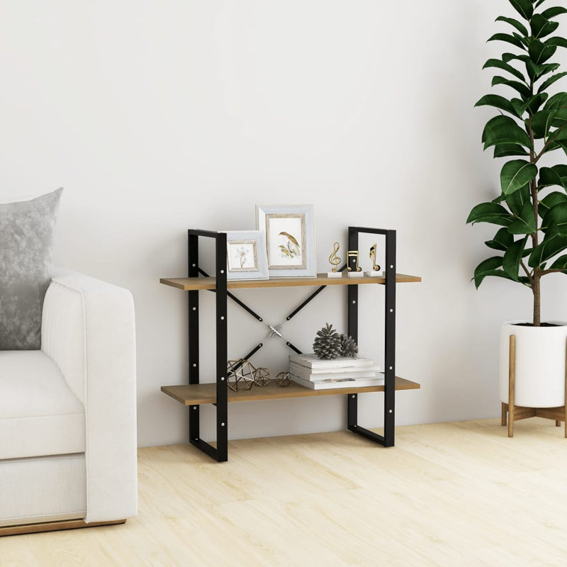 Anah 70cm H Etagere Bookcase, 70cm H x 80cm W x 30cm D, Sonoma Oak