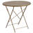Chanea 30'' Round Indoor-Outdoor Steel Folding Patio Table Set with 4 Round Back Chairs-24678914