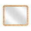 Cora 44 in. W x 36 in. H Rectangular Burl Wall Mirror