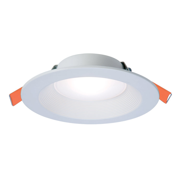Rl 6 In. Selectable Cct Direct Mount Canless Recessed Led Downlight, 600-lumens With D2w Option, Indoor, White