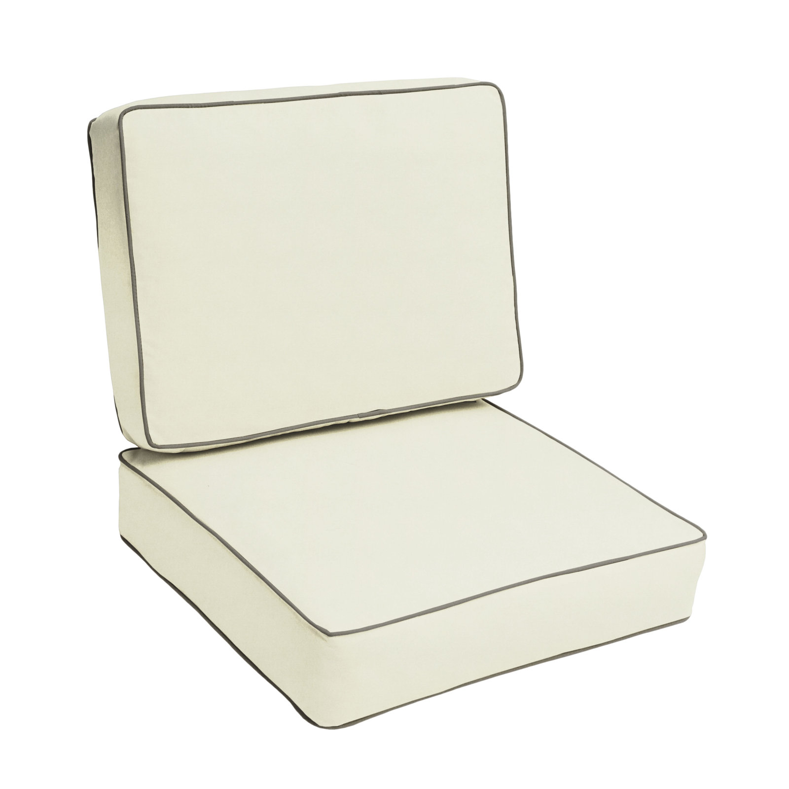 Outdoor Sunbrella Seat/Back Cushion, 22" W x 22" D, Canvas Natural Sunbrella® Canvas