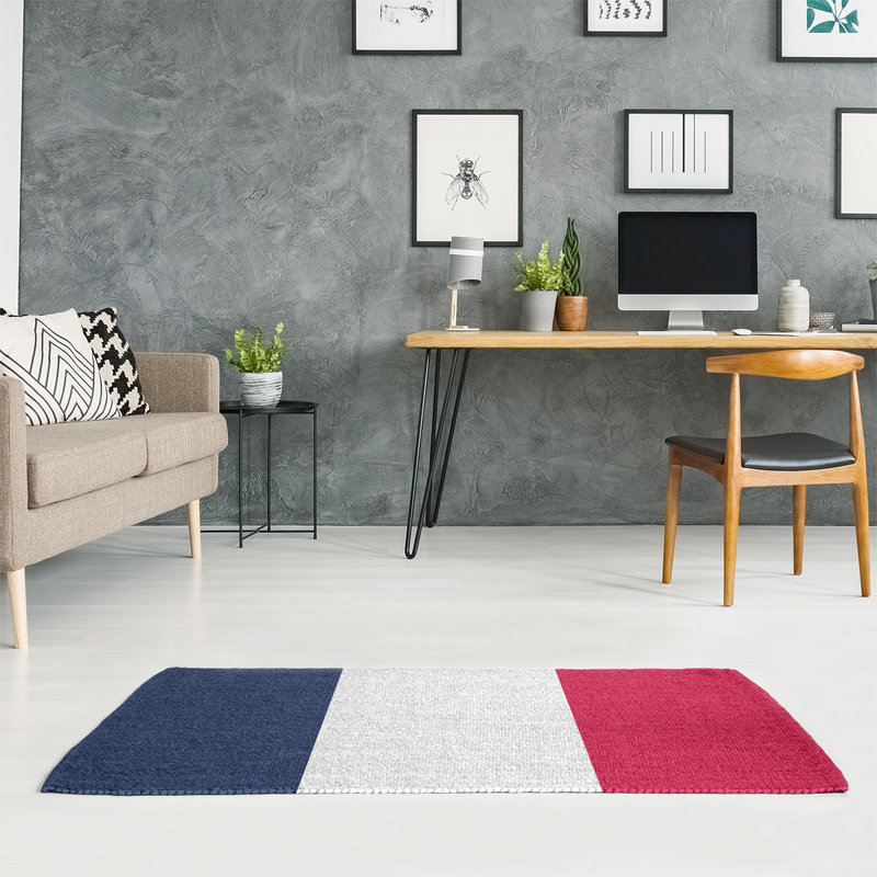 Chenille Striped Indoor Rug, Rectangle 4' x 6'