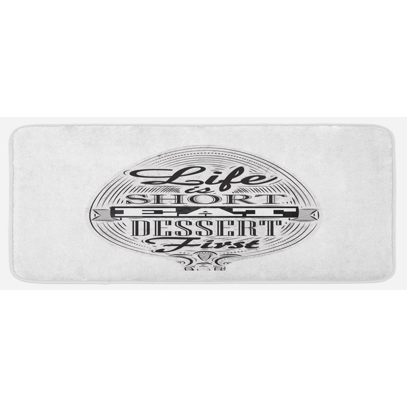 Tapis de cuisine «Eat Dessert First»