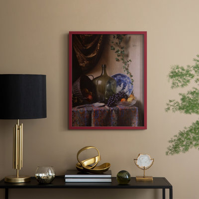 «Moody Still Life II», reproduction encadrée - bois massif
