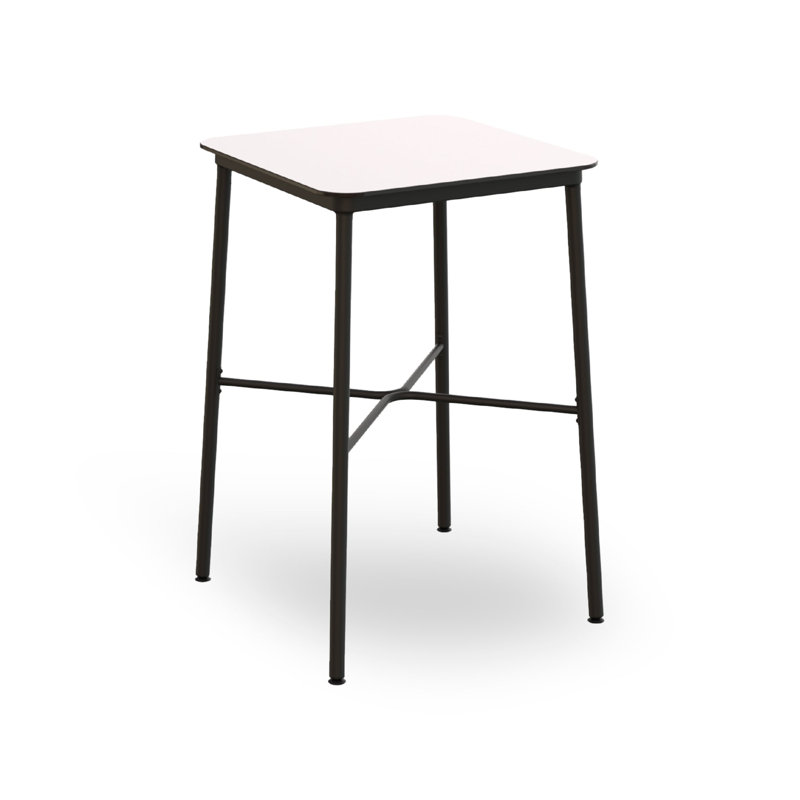 Hub Metal Base Dining Table, White