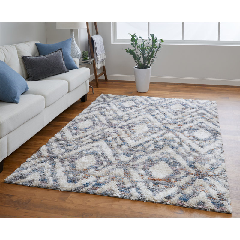 Tapis en polyester Modbury Global Diamond, Rectangle 10 pi x 14 pi