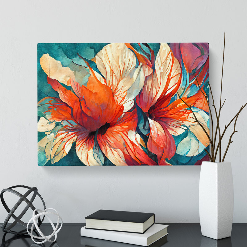 Flowers Abstract Vol.4 - Wrapped Canvas, 40cm H x 60cm W x 3cm D