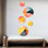 Geometric Soft Colors Tiles I - Geometric Round Wall Art Set Of 5