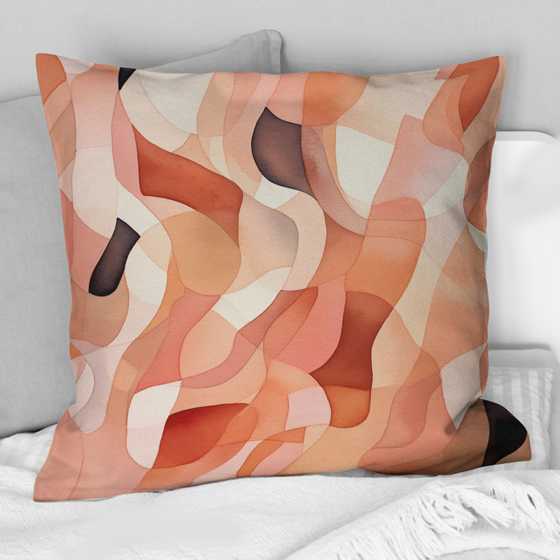 Coussin Nutshell Waves Abstract Watercolor III - Abstract Shapes