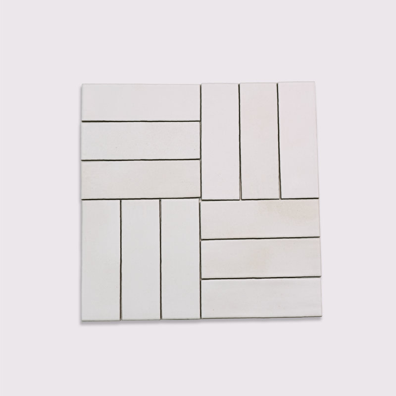Celine 2" x 6" Matte Porcelain Floor & Wall Tile, White