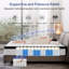 Matelas hybride 12 po avec mousse à mémoire de forme et ressorts ensachés individuellement - Soulagement de la pression et alignement de la colonne vertébrale, support de bord amélioré et isolement du mouvement, emballage comprimé-1057193054