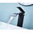 Waterfall Spout Bathroom Sink Single Handle Faucet With Pop-Up Drain (No Overflow)