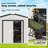 Outsunny 11' x 13' Outdoor Storage Shed, Garden Tool Metal Shed with Foundation Kit, Double Lockable Door, Air Vents and Sloping Roof, for Backyard, Patio, Lawn, White-98202132-98202130