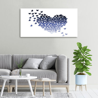 Heart From Butterflies - Wrapped Canvas Print