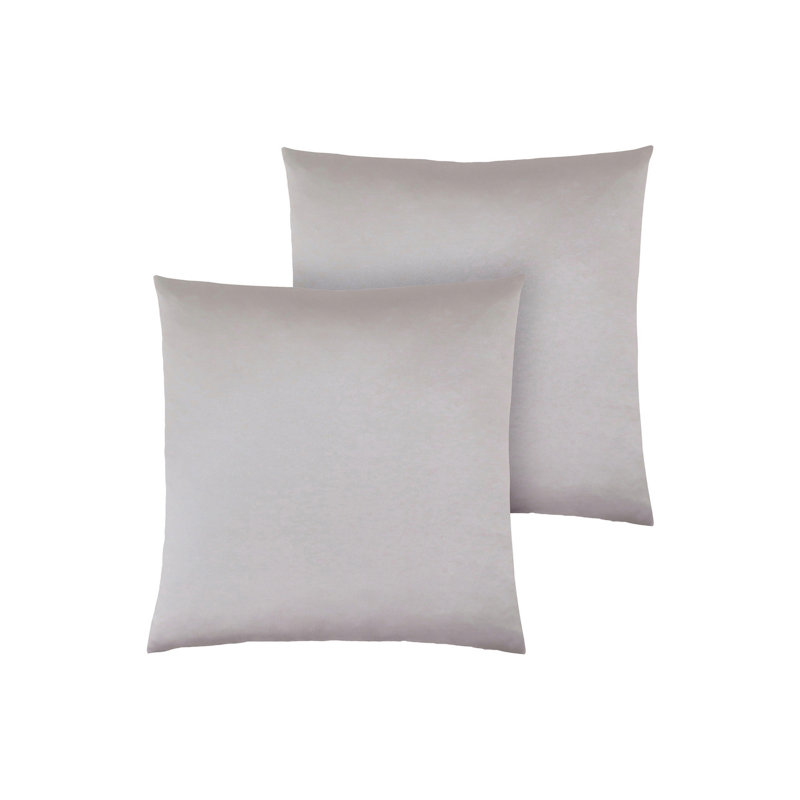 Omy Throw Pillow 18 Inch Set of 2, Faux Satin Removable Cover, Silver