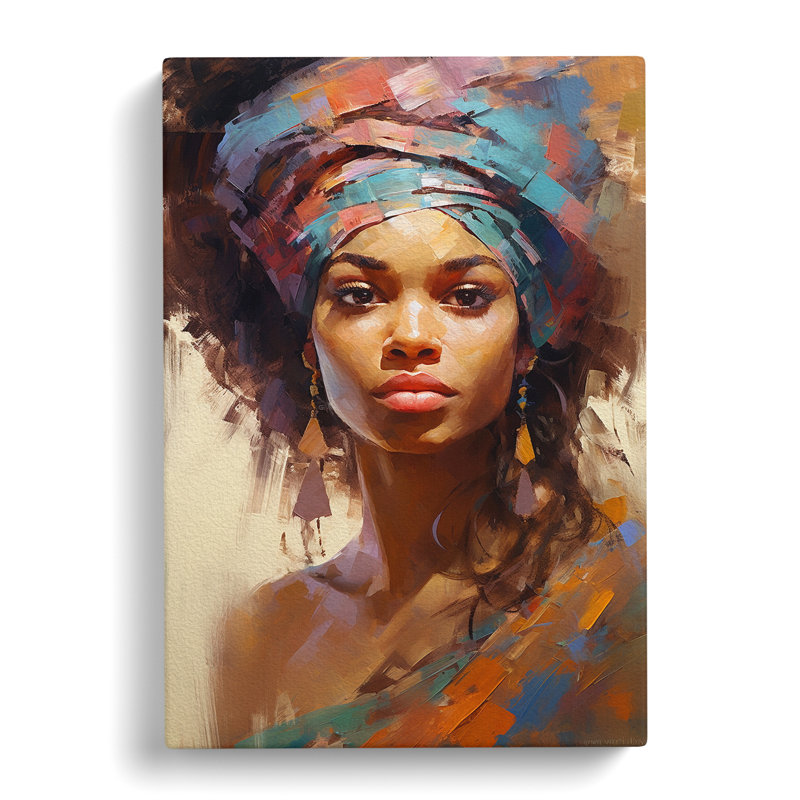 African Woman Impressionism - Wrapped Canvas, 76cm H x 50cm W x 3cm D