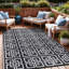 Tapis intérieur / extérieur noir / blanc Aldo-70160290