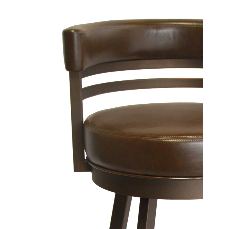 Tabouret de bar et de comptoir Belvie, Bronze ensoleillé, Marron foncé, Tabouret de comptoir (siège d'une hauteur de 26 p