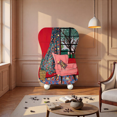 Artistic Solid Wood 4-Drawer Cabinet