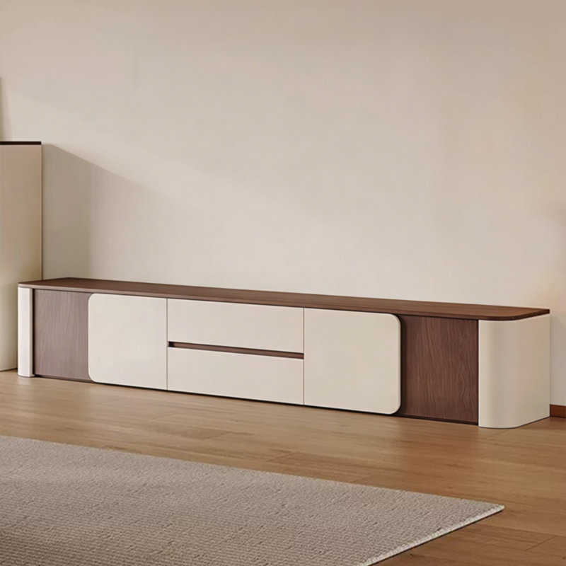 Meuble télé moderne en bois manufacturé beige, 86.61