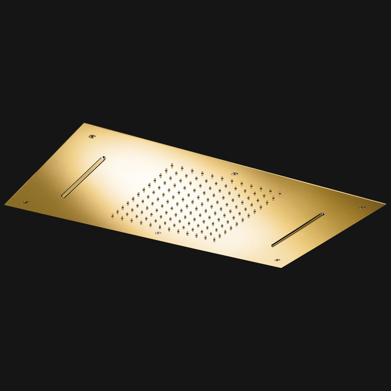 False Ceiling Shower Head 700X380 MM, Polished Gold