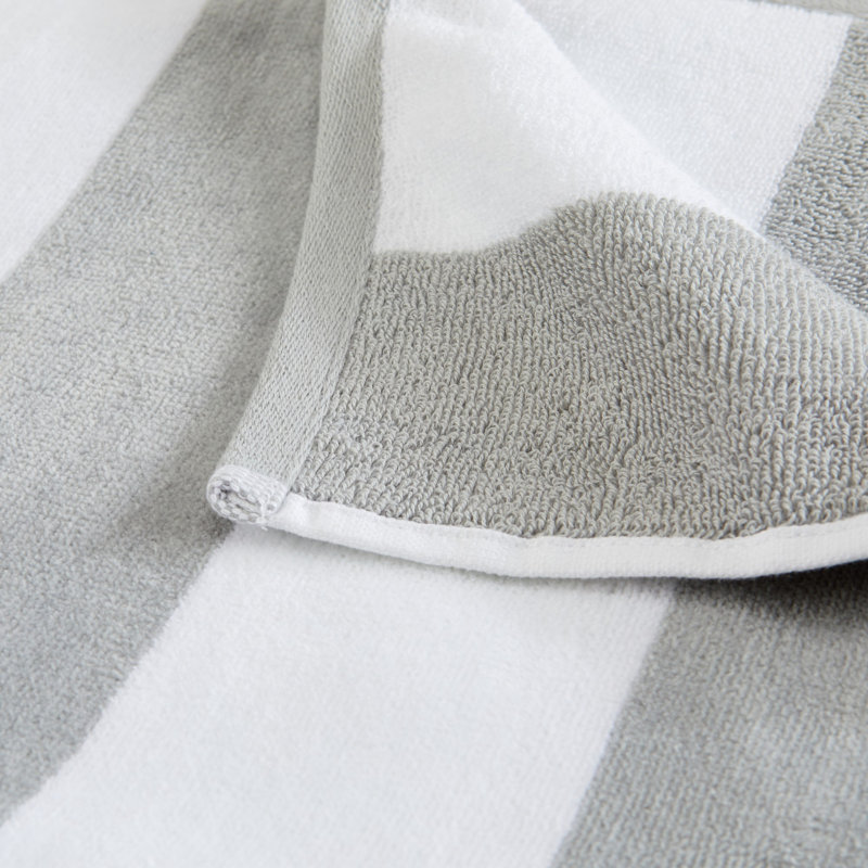 Midweight Beach Towel, Light Gray