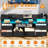 TV Stand Dresser Media Console with LED Lights & Charging Station, 6 Fabric Drawers Entertainment Center for TVs-1660240942-1660240943